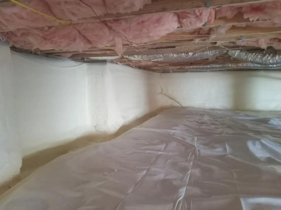 Crawl space encapsulation with closed-cell spray foam for Roof Maintenance in West Haven
